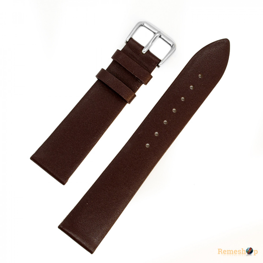Ремешок кожаный AONO SAN 8807 0315 коричневый темный 20 мм