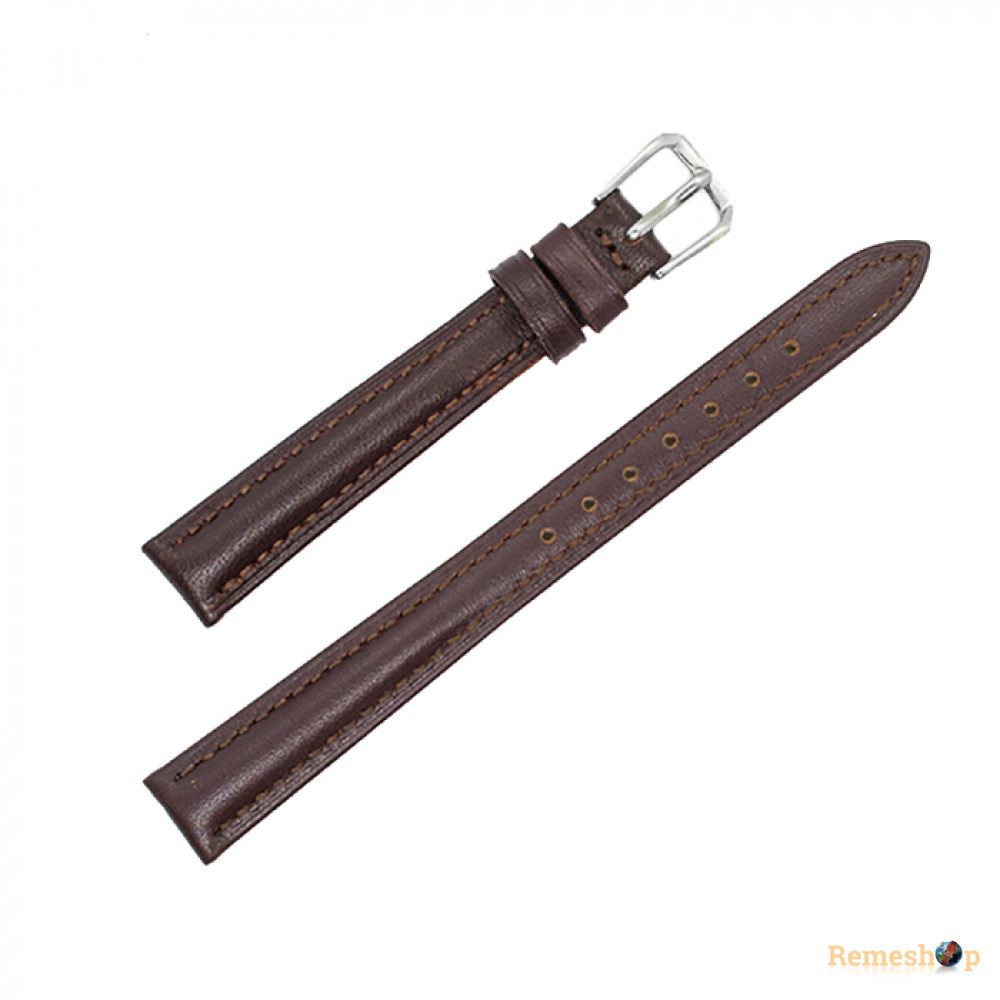 Ремешок кожаный AONO SAN 8807A 1851 коричневый темный 12 мм
