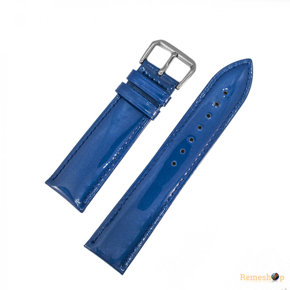 Ремешок кожаный AONO SANL 8807A 3068 синий 22 мм