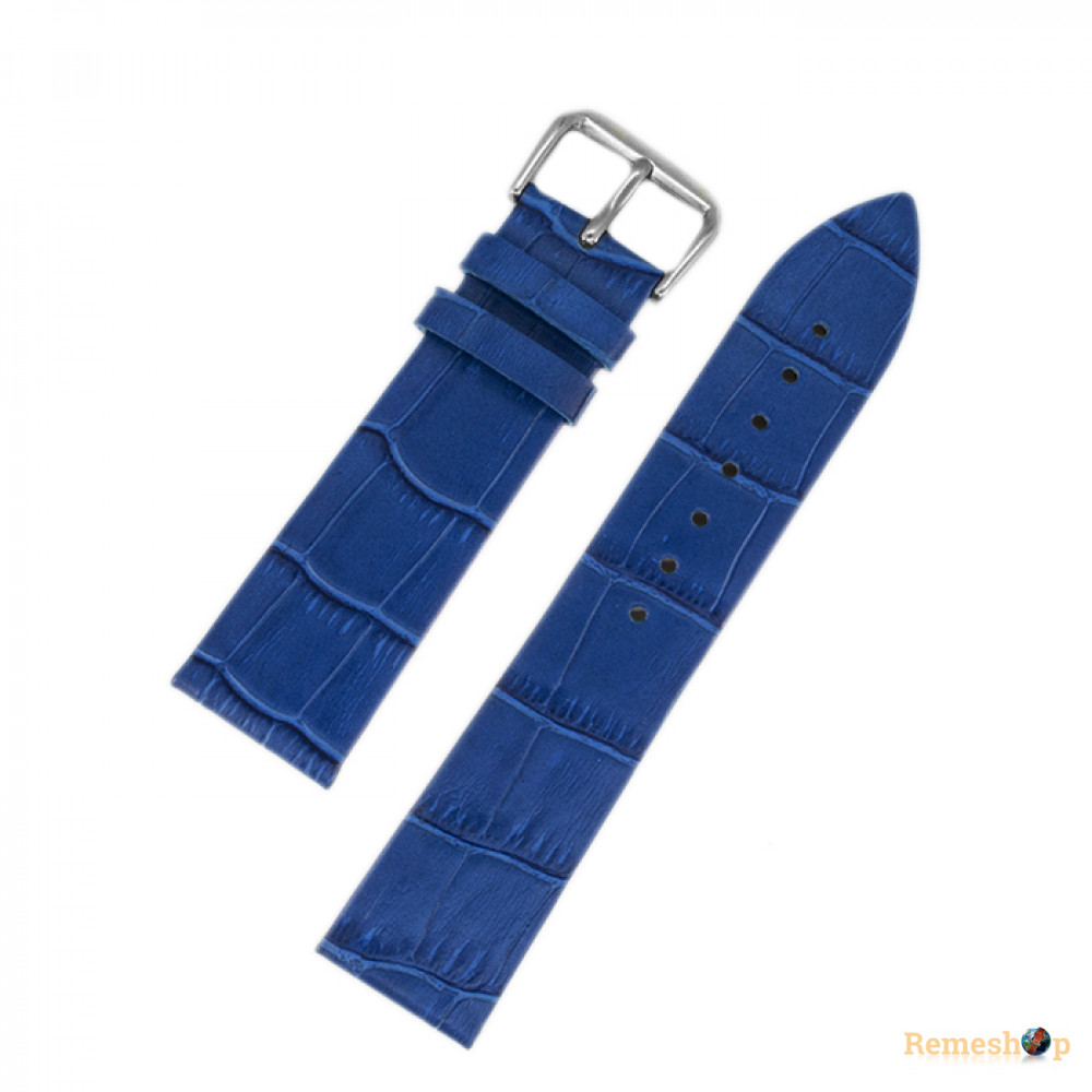 Ремешок кожаный AONO SAN 8801L 3145 синий 18 мм