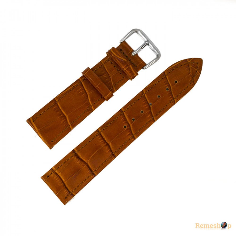 Ремешок кожаный AONO SAN 8801A 3234 коричневый светлый 22 мм