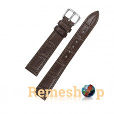 Ремешок кожаный  AONO SAN 8801A 3245 коричневий темний 16 мм