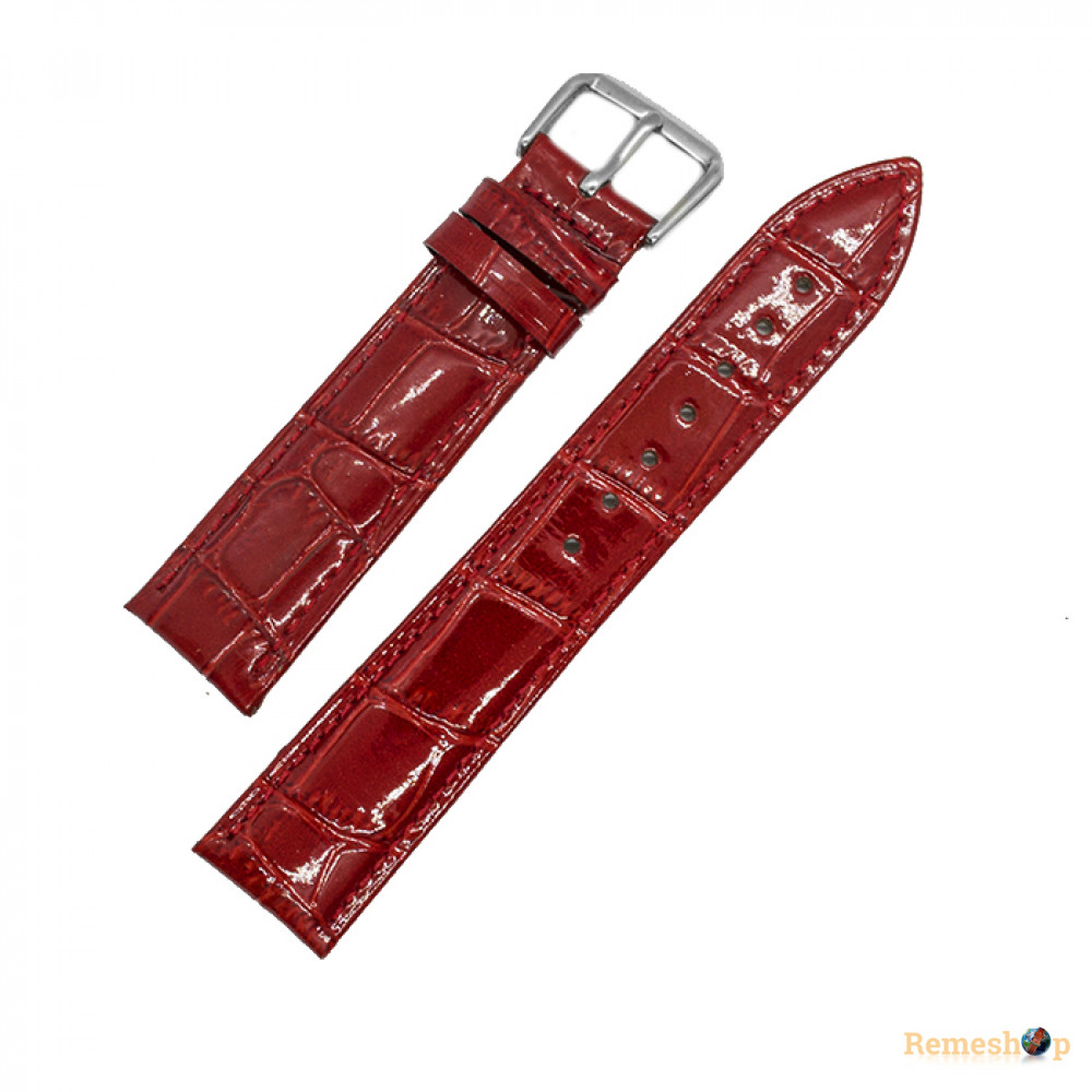 Ремінець шкіряний AONO SANL 8801 4018 червоний 20 мм
