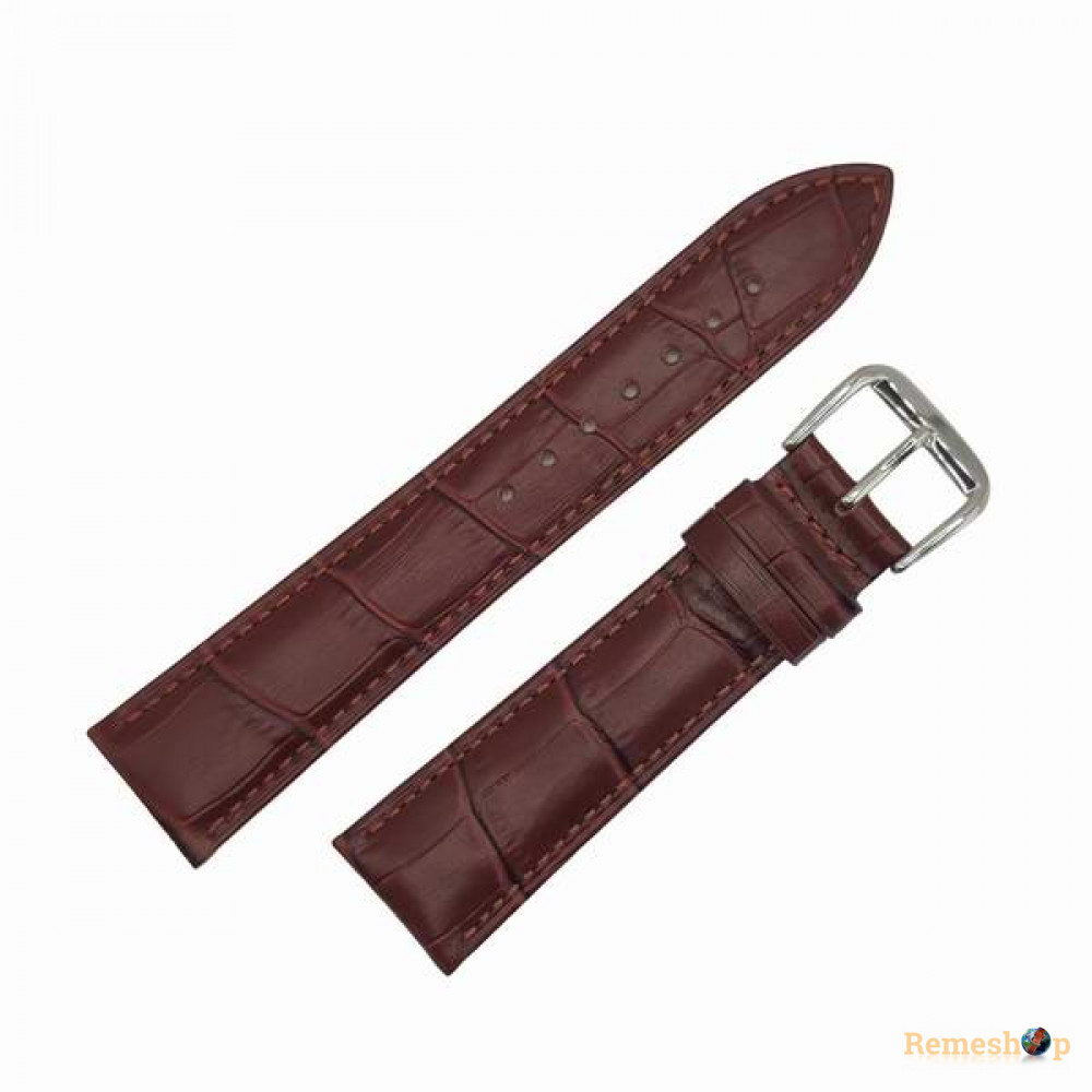 Ремешок кожаный AONO SAN 8801 3941 коричневый темный 21 мм