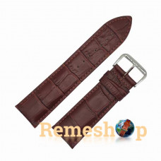 Ремешок кожаный AONO SAN 8801  0620 коричневый темный 24 мм