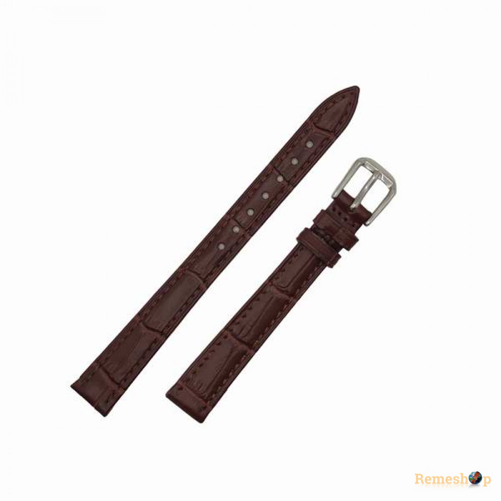 Ремешок кожаный AONO SAN 8801A 1829 коричневий темний 12 мм