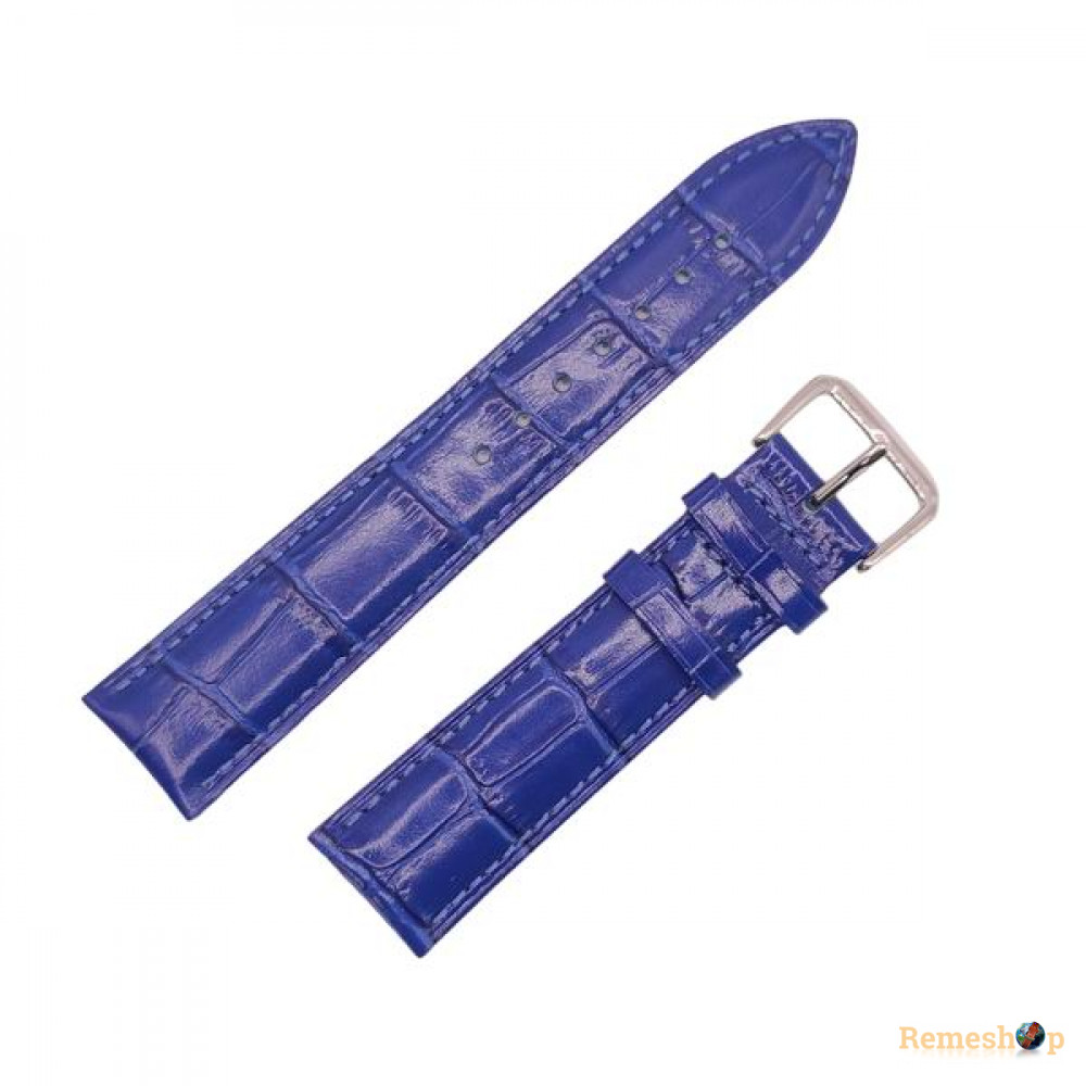 Ремешок кожаный Aono SANL 8801 4037 синий 20 мм