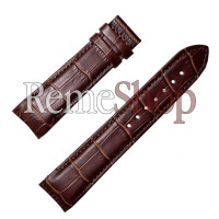 Ремешок кожаный Slava® 3221 коричневый темный 20 мм