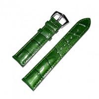 Ремешок кожаный Slava® 3783 зеленый 18 мм