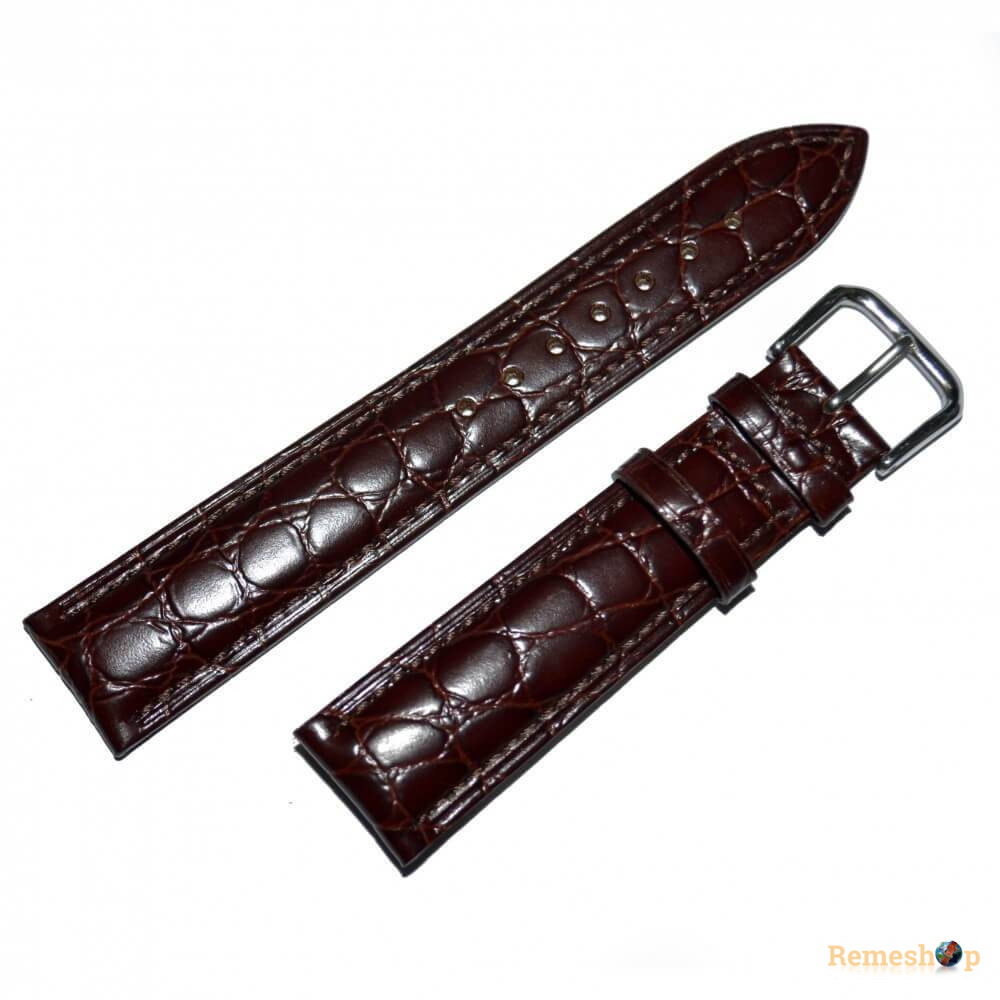 Ремешок кожаный AONO SAN 8808B 4168 коричневый темный 22 мм