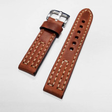 Коричневий шкіряний ремінець для годинника Hand Made Remeshop® WK-07 3363 20 мм