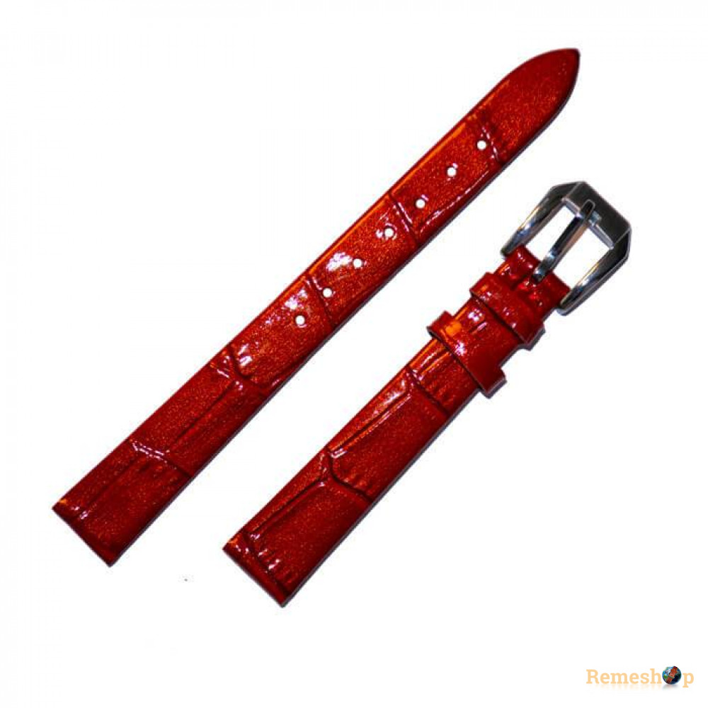 Ремешок кожаный Slava® CL-8609 красный 18 мм