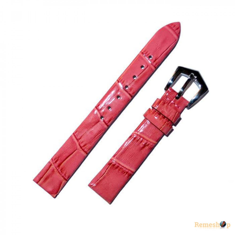 Ремешок кожаный Slava® CL-8609 розовый 20 мм