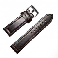 Ремешок кожаный Slava® 4294 коричневый темный 20 мм