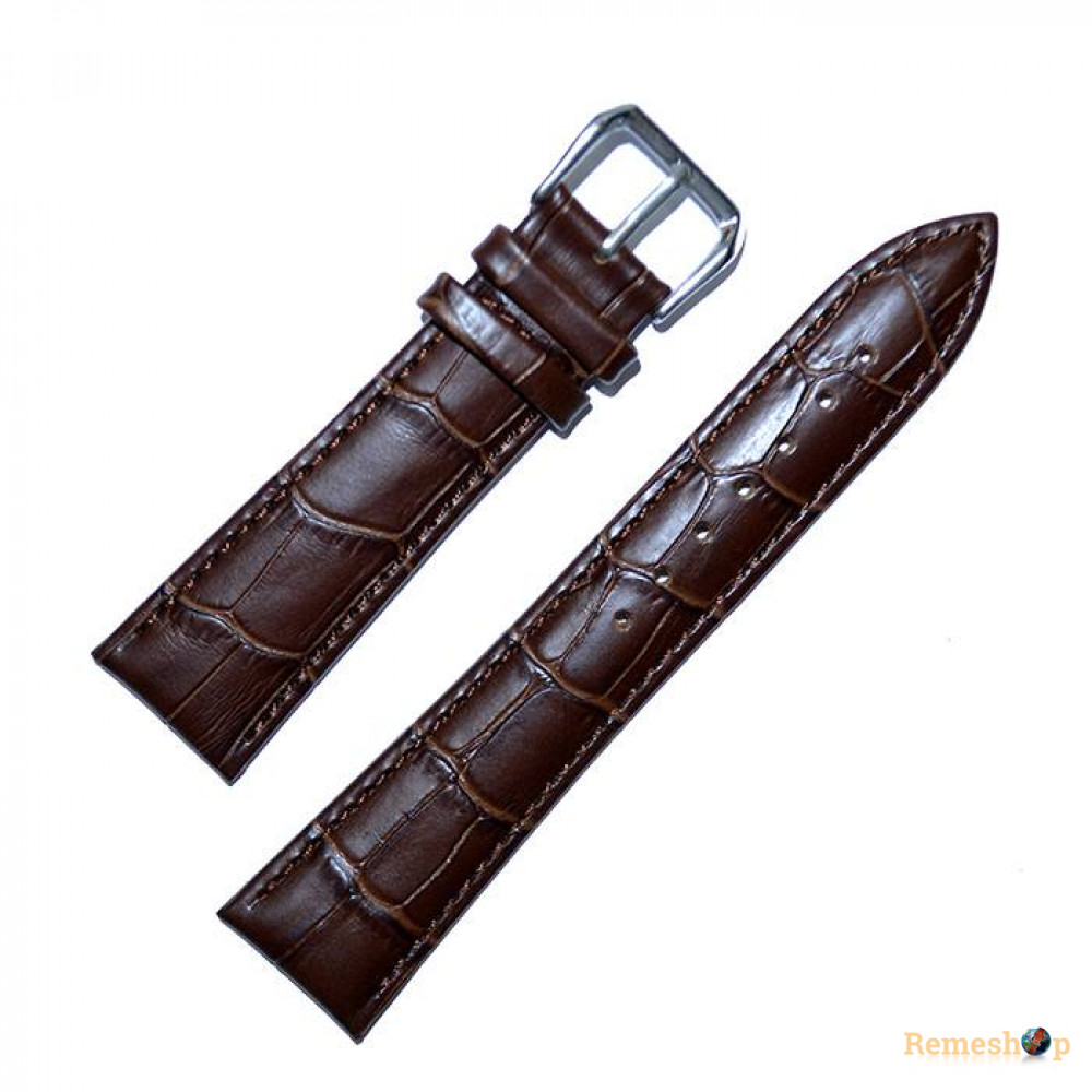 Ремешок кожаный Slava® SL 285 коричневый 24 мм
