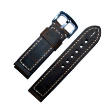 Ремінець Hand Made Remeshop® WK-05 3708 коричневий темний 24 мм.