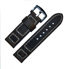 Темно-коричневий шкіряний ремінець для годинника Hand Made Remeshop® WK-08 3709 24 мм.