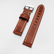 Коричневий шкіряний ремінець для годинника Hand Made Remeshop® WK -10 3352 22 мм.