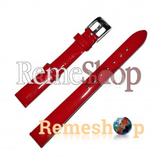 Лаковый ремешок кожаный STAILER 1432 красный 08 мм