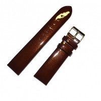 Лаковый ремешок кожаный Slava® 3098 коричневый 12 мм