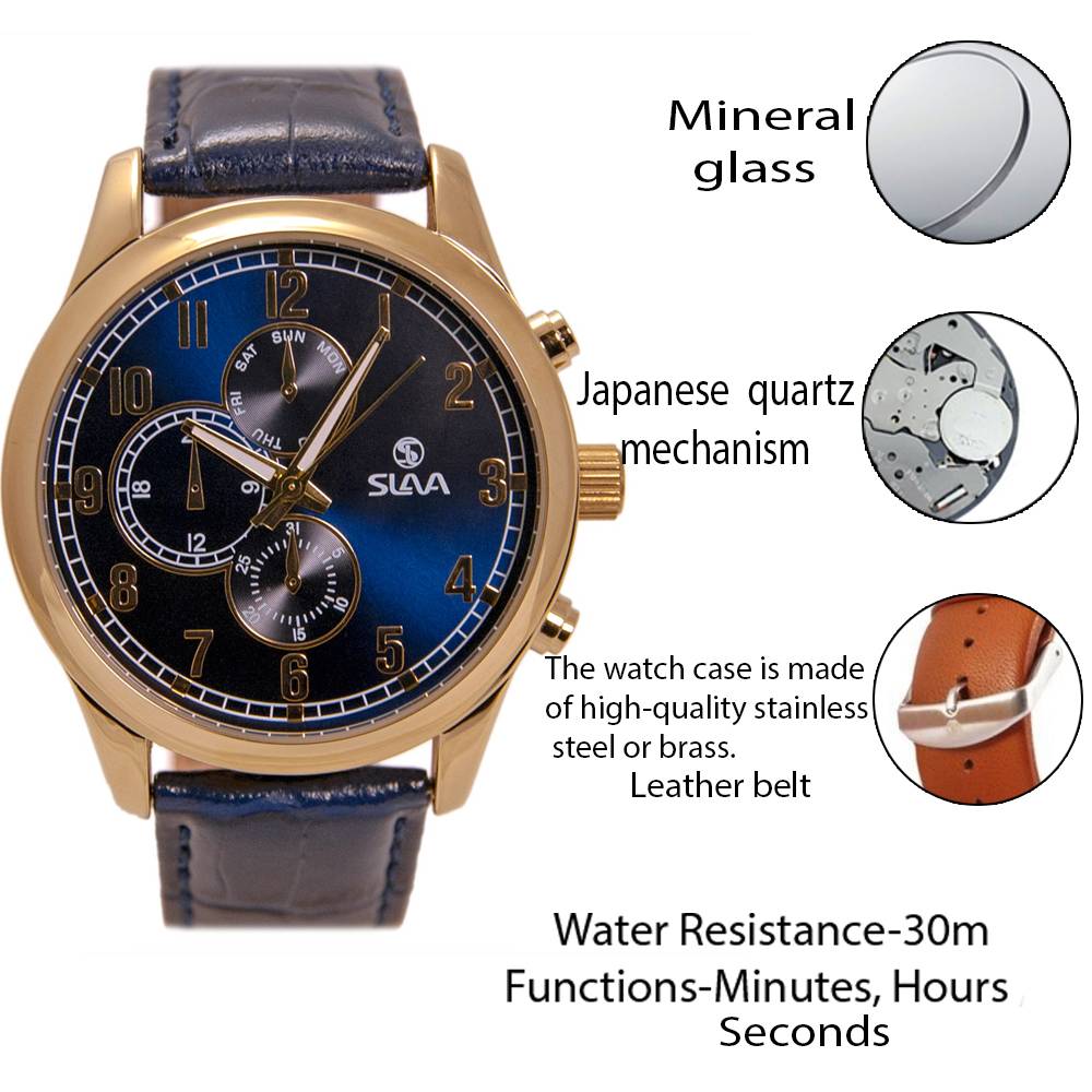 Часы наручные мужские SLAVA SL10153 GBlue | Remeshop.ua