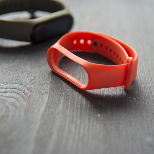 ремінець каучуковий до Mi Band 3 помаранчевий арт.1141