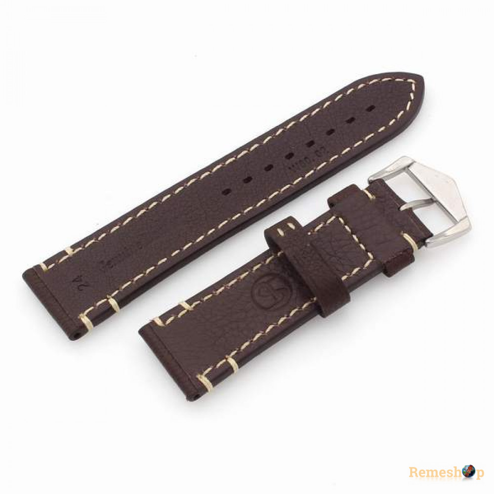 Ремешок кожаный Slava® LIBERTY-19 коричневый 24мм