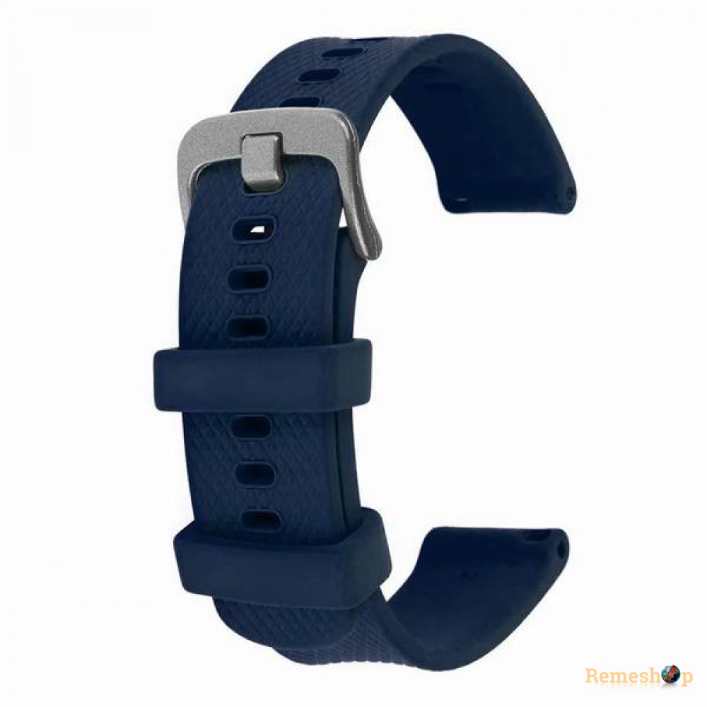 Ремешок силиконовый S07 темно-синий 22мм