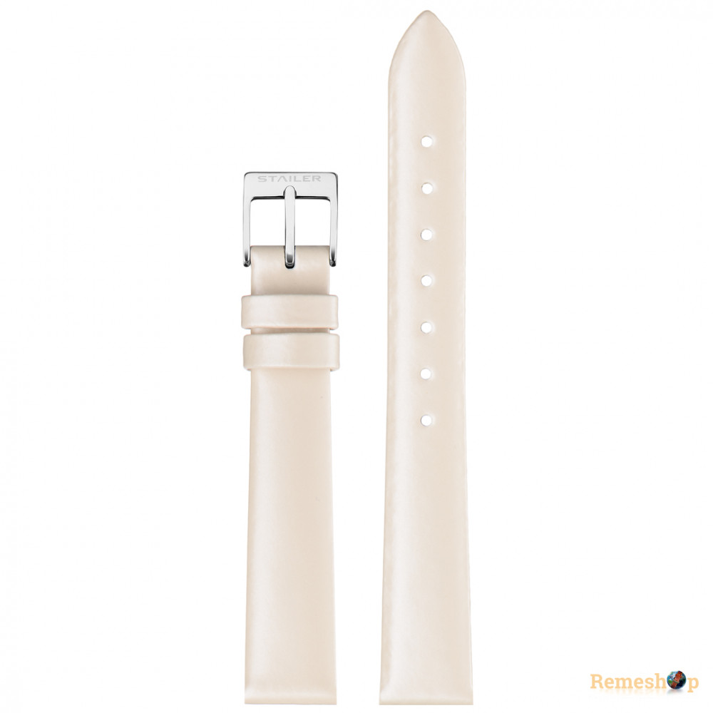Ремінець шкіряний Stailer 124S-1401 срібний 14мм