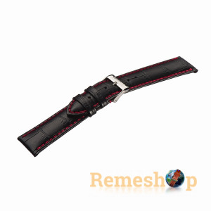 Ремінець шкіряний Stailer 2731-2411 чорний 24мм